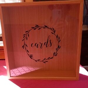 Wooden Card Box NWOT